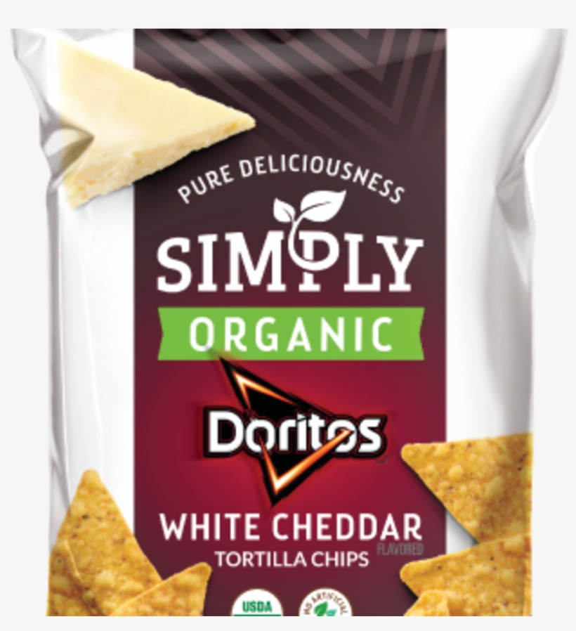 Simply Organic Doritos White Cheddar - White Cheddar Doritos, transparent png download