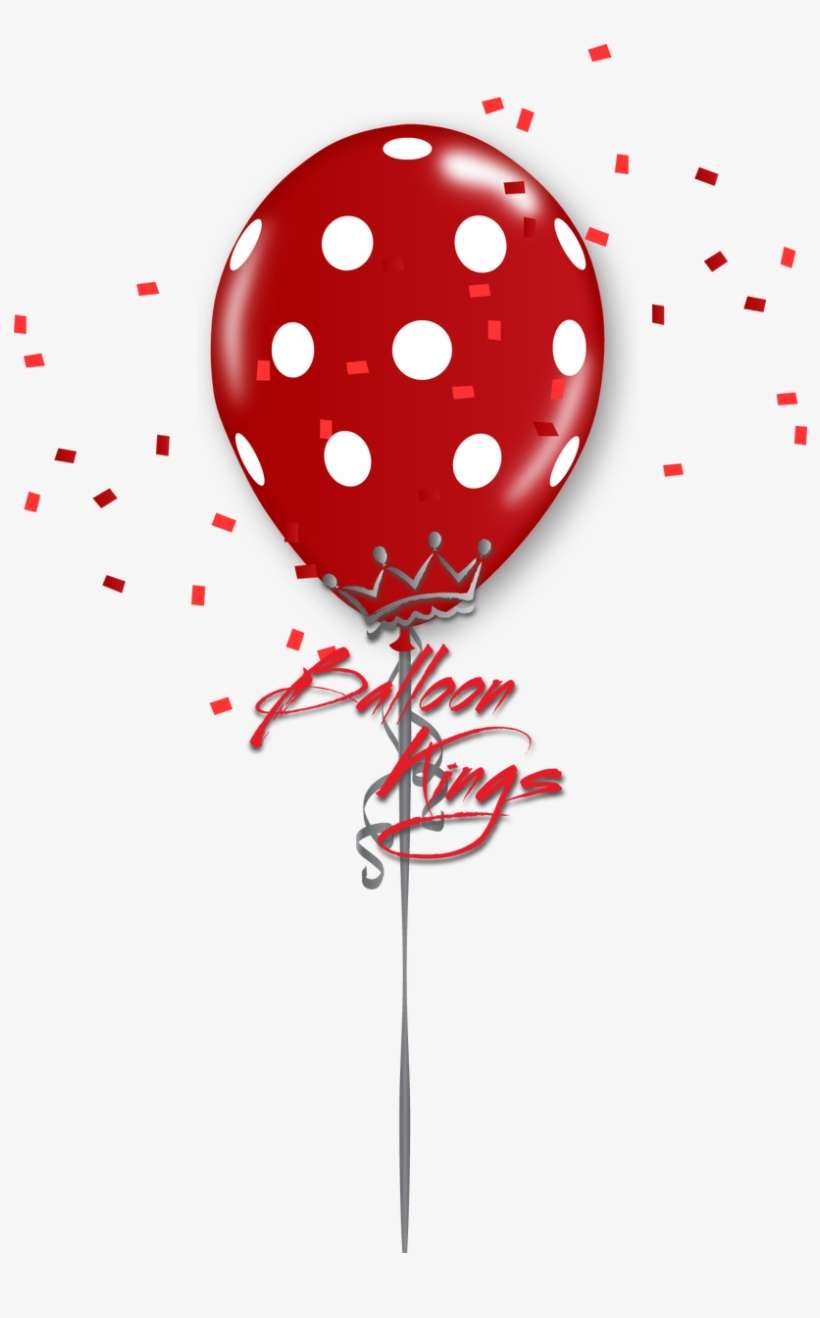 11in Red Polka Dots - Polka Dot Balloon Logo, transparent png download