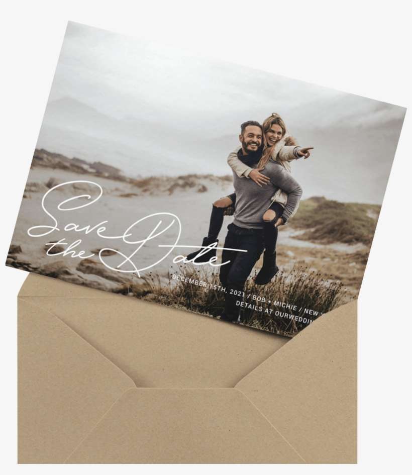 Simple Custom Photo Save The Date - Save The Date, transparent png download