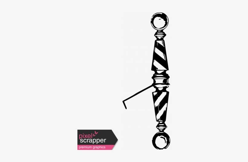 Vintage Barber Pole Illustration Template - Digital Scrapbooking, transparent png download