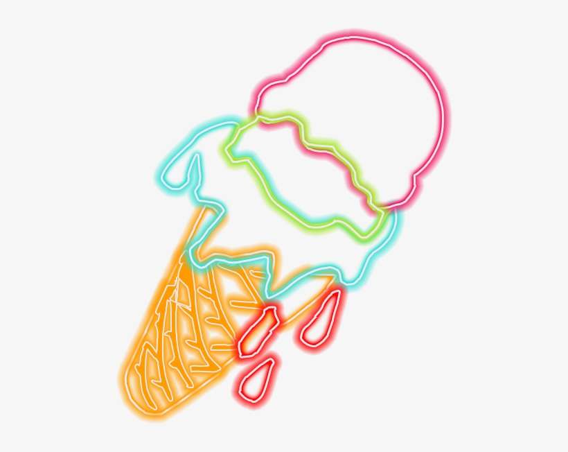 Ice Cream Neon - Ice Cream Neon Png, transparent png download