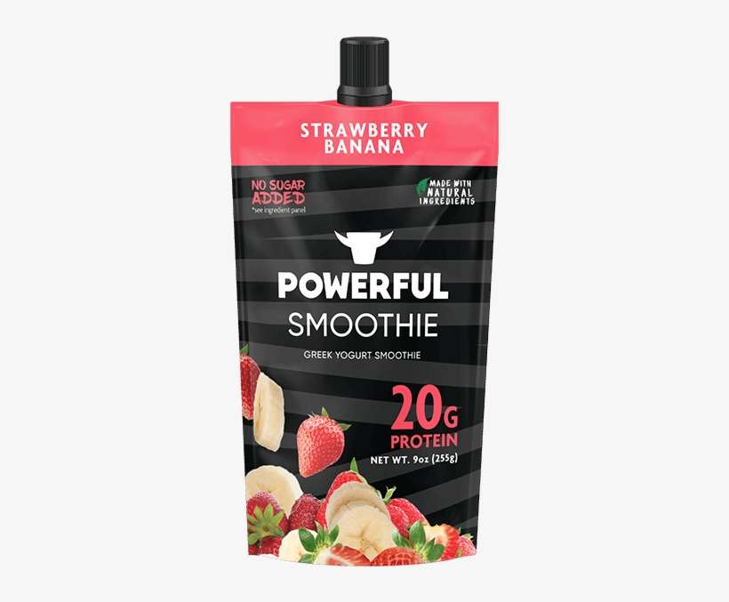 Strawberry Banana Smoothie - Powerful Smoothie Strawberry Banana, transparent png download