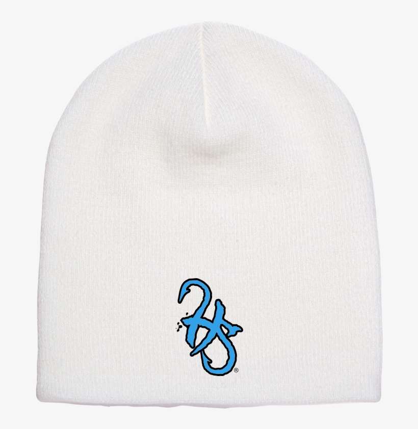 White Blue Hs Beanie61 - Beanie, transparent png download