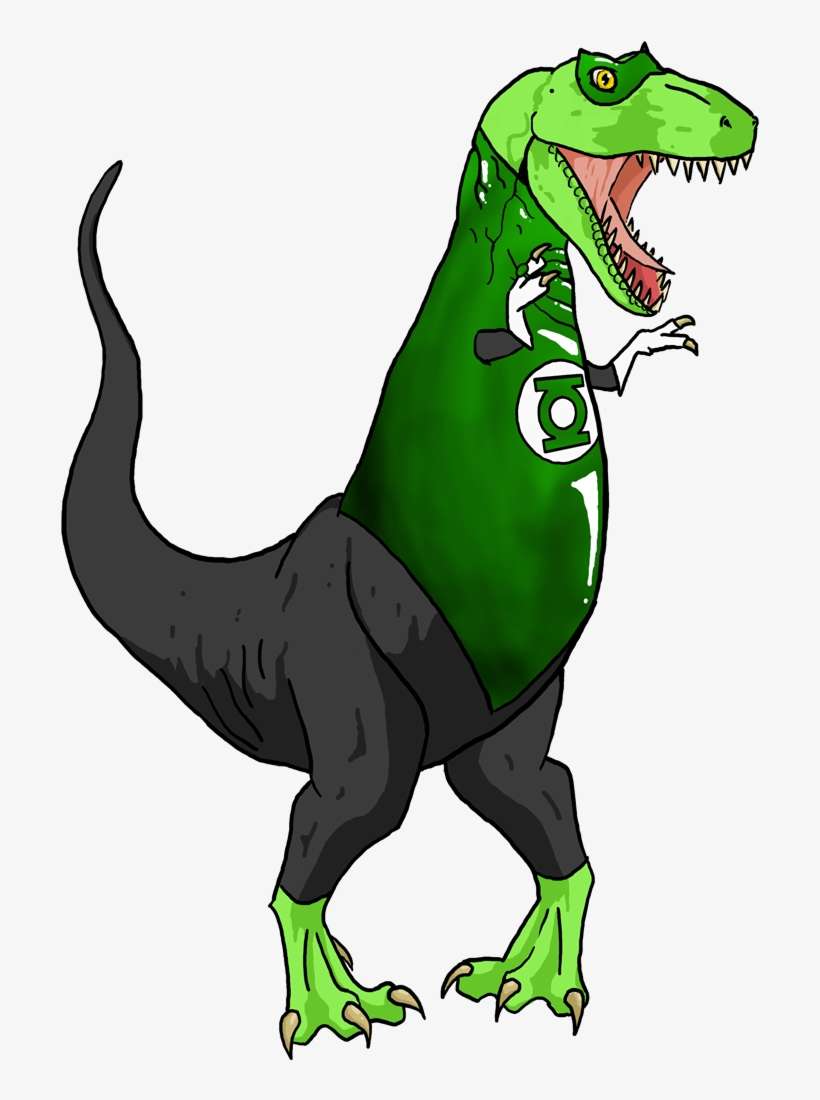 Ryan Rulz Ok On Twitter - Green Lantern T Rex, transparent png download