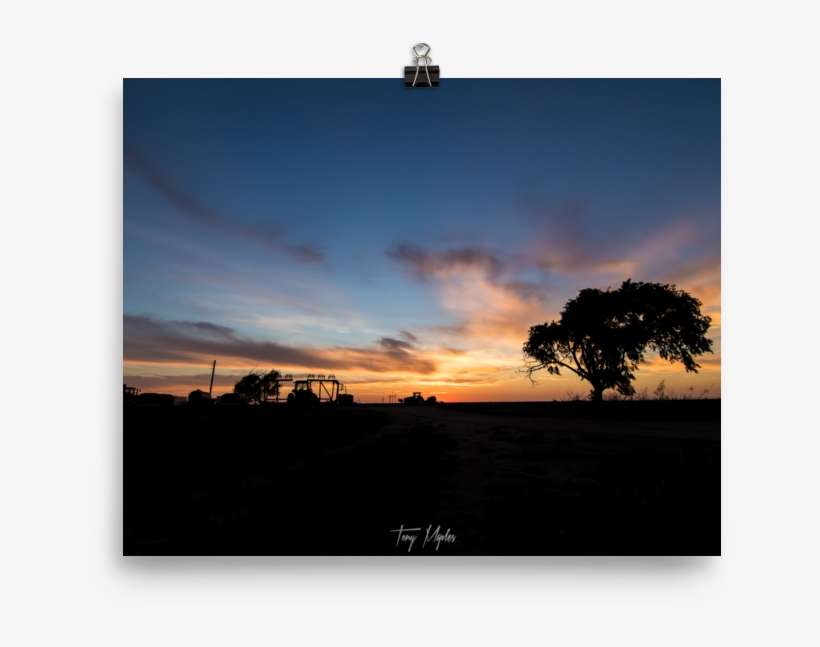 Sunset On The Farm - Canvas, transparent png download