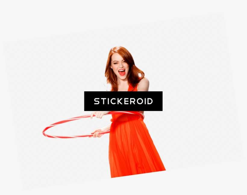 Emma Stone Hula Hoop - Emma Stone Beautiful Actress Hot 32x24 Wall Print Poster, transparent png download