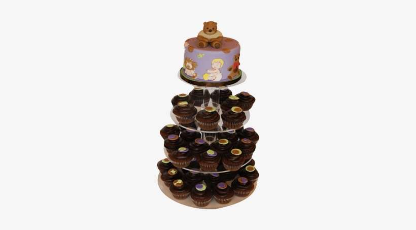 Baby Shower Cupcake Tower - Cupcake, transparent png download