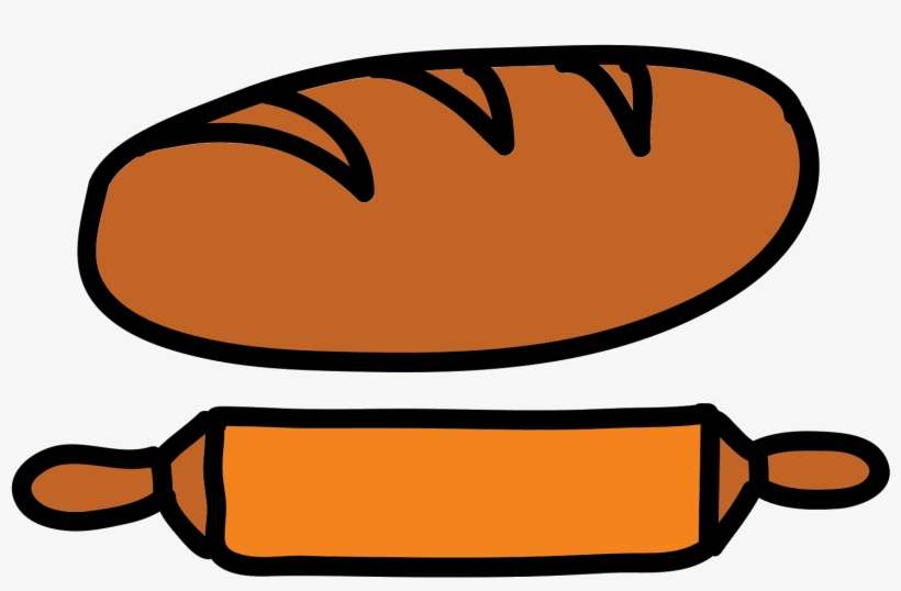 Bread And Rolling Pin Icon - Bread, transparent png download
