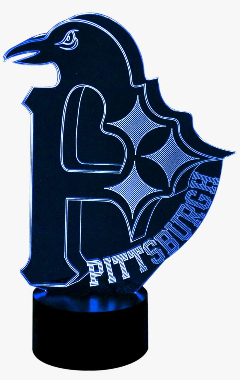 This Led Lamp Features All 3 Pittsburgh Teams And Changes - Emblem, transparent png download