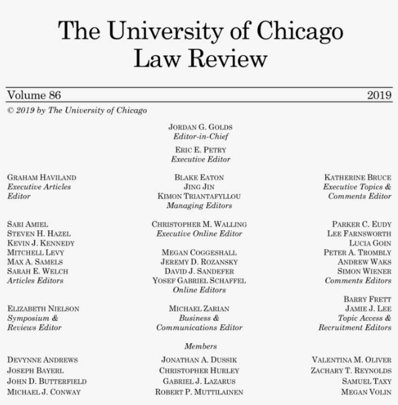Subscribe To The University Of Chicago Law Review - Newcastle University, transparent png download