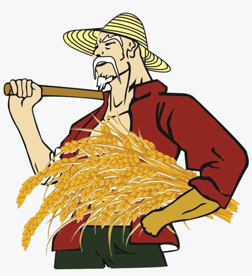 Farmer Clip Art - Field With Harvest Clipart, transparent png download