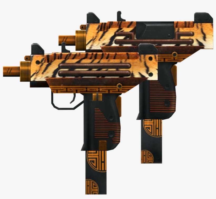 Gold Uzi Png - Ranged Weapon, transparent png download