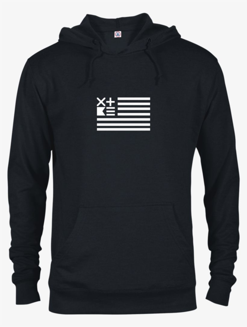 Mikey & Justice For All White Flag Hoodie - Black Tultex Long Sleeve, transparent png download