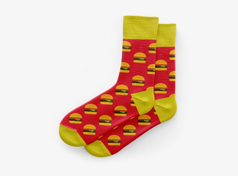 Custom Socks - Burger Style - Custom Sock Shop, transparent png download