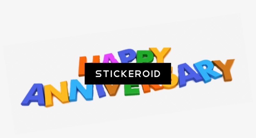 Happy Anniversary Magnet Letters - Graphic Design, transparent png download