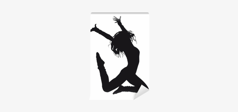 Dancer Silhouette On A White Background Wall Mural - Silhouette Dancer Hip Hop, transparent png download