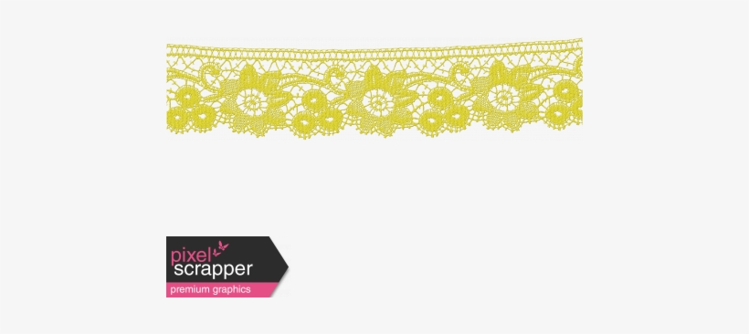 Our House - Yellow Lace - Antique Floral Lace Ribbon, transparent png download
