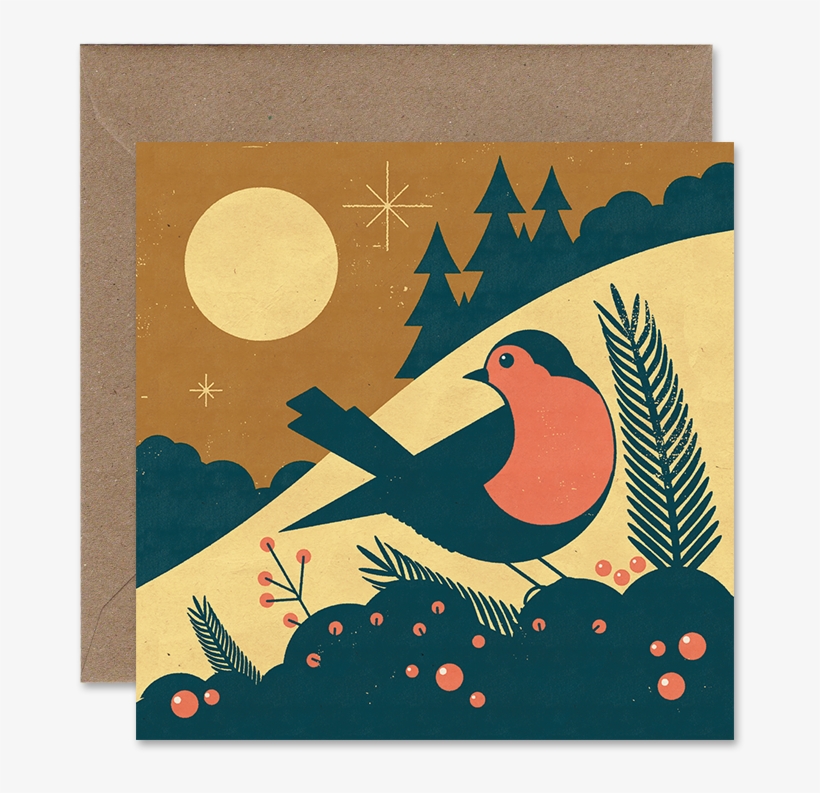 Robin Christmas Card - Christmas Day, transparent png download