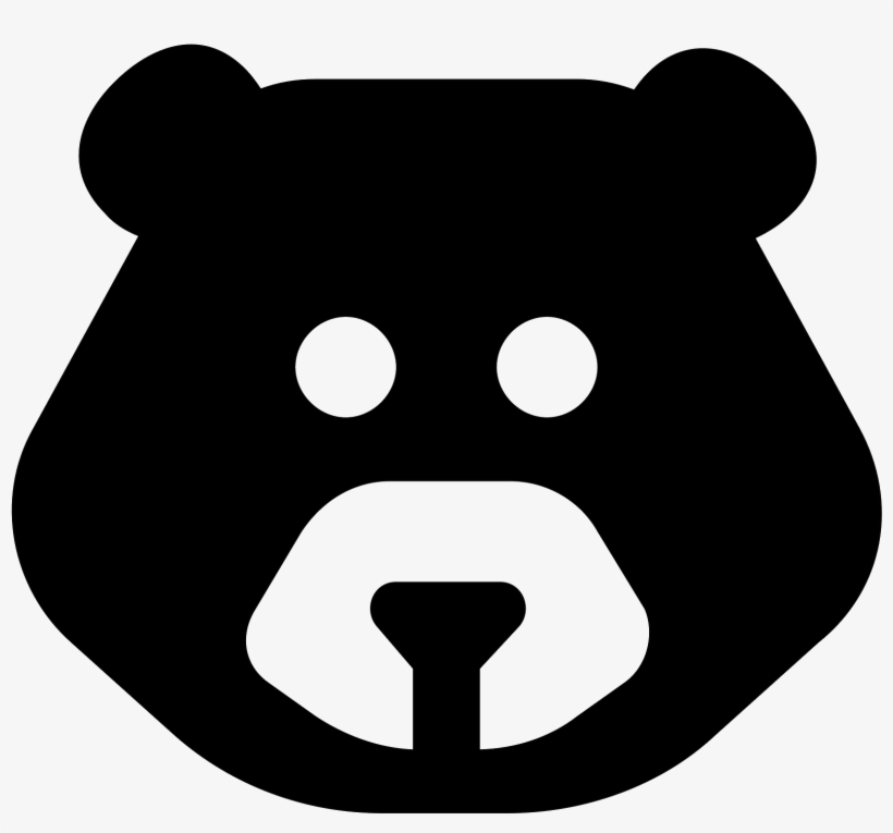 This Is A Picture Of A Bear With No Mouth - Urso Preto Png, transparent png download
