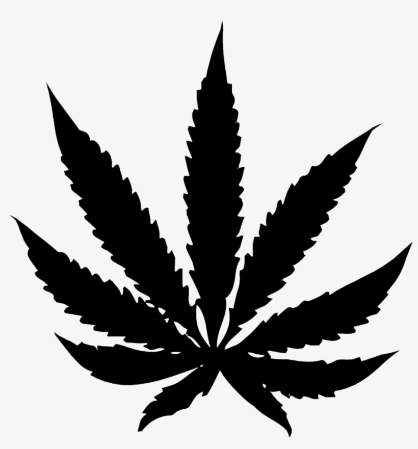 Black Cannabis Leaf Png Potleaf Marijuana Leaf PNG Image