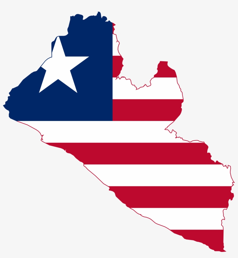 Open - Map Of Liberia With Flag, transparent png download