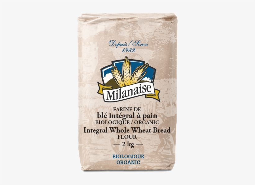 Organic Integral Whole Wheat Bread Flour - Farine La Milanaise, transparent png download
