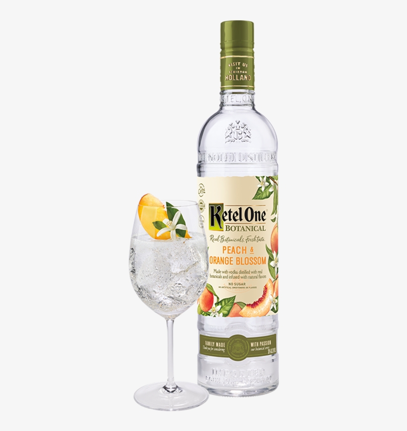Bottle Of Ketel One Botanical Peach & Orange Blossom - Ketel One Botanicals, transparent png download