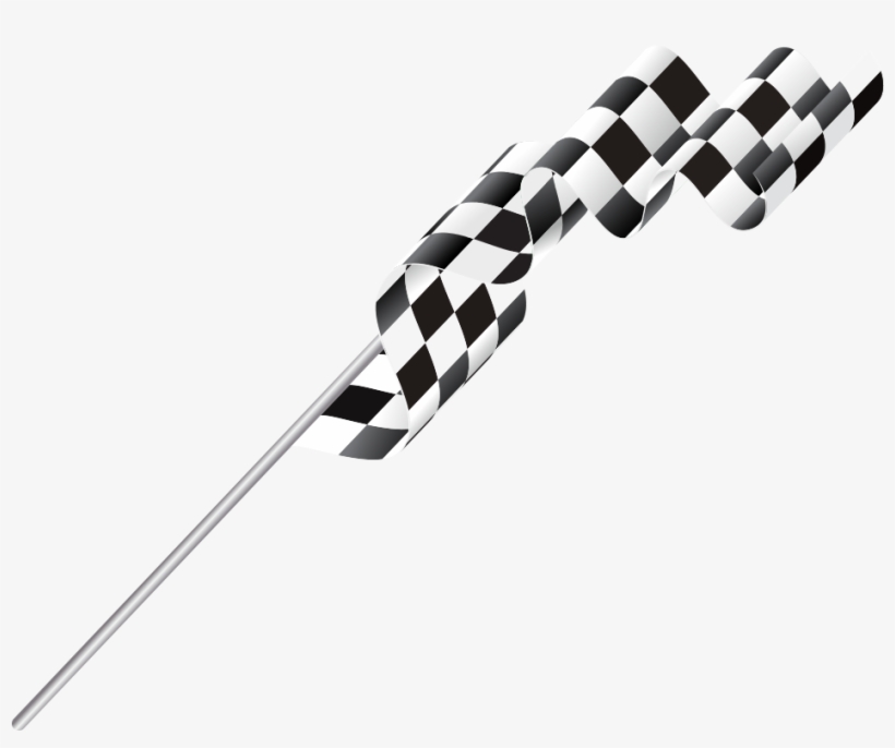 Black And White Flag - Checkered Flag Png Vector, transparent png download