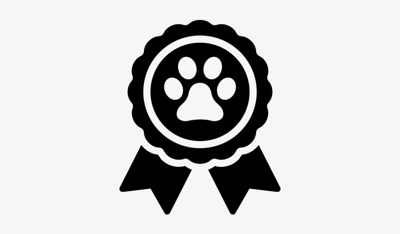 Prize Badge With Paw Print Vector - Paw Print Shape Vector Shapes Free, transparent png download