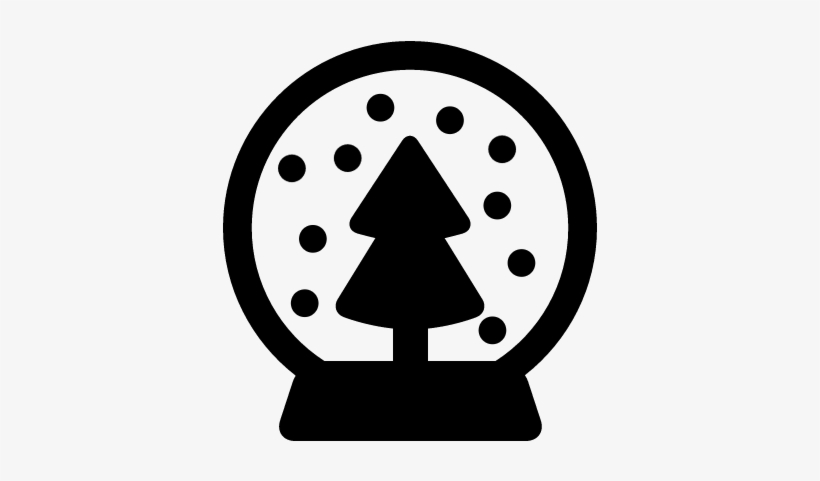 Crystal Ball With A Tree And Snow Vector - Icon, transparent png download