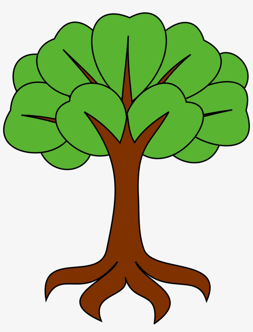 Drawing Of Heraldic Tree With Roots - รูปภาพ ต้นไม้, transparent png download