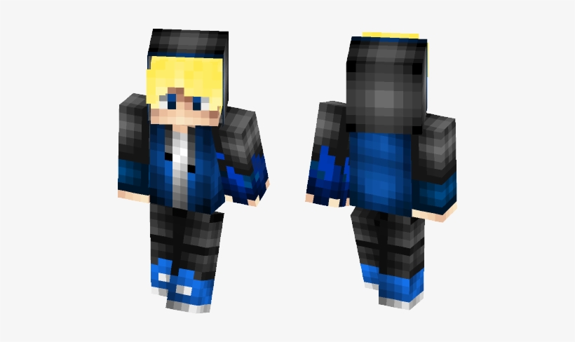 Blue Fire Boy - Ink Bendy Minecraft Skin, transparent png download