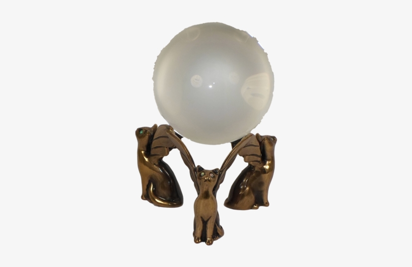 3 Cat Crystal Ball Stand - Cat Crystal Ball Stand, transparent png download