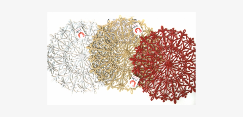 Large Filigree Glitter Decor 39cm - Circle, transparent png download