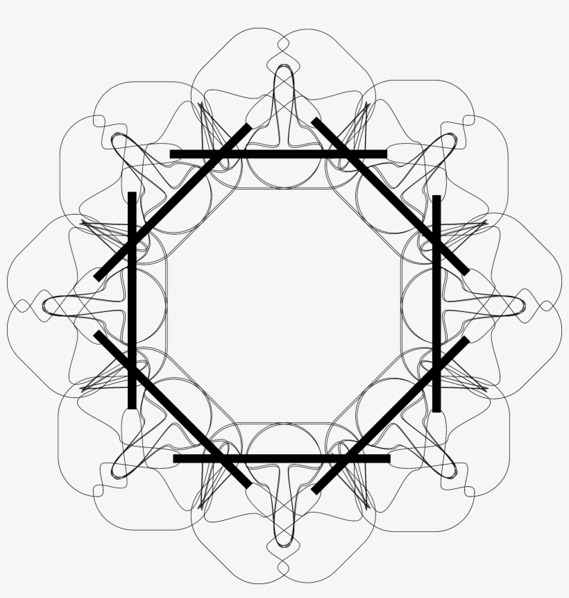 This Free Icons Png Design Of Geometric Motif 3 Outline - Simple Atom, transparent png download