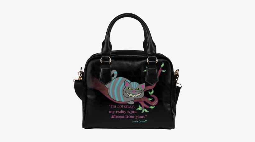 Cheshire Cat Shoulder Handbag - Bicolor Cat Shoulder Handbag, transparent png download