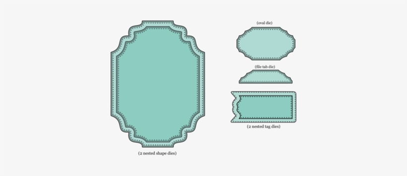 Holly Border - Little Darlings Dies 6/pkg-fancy Rectangles, transparent png download