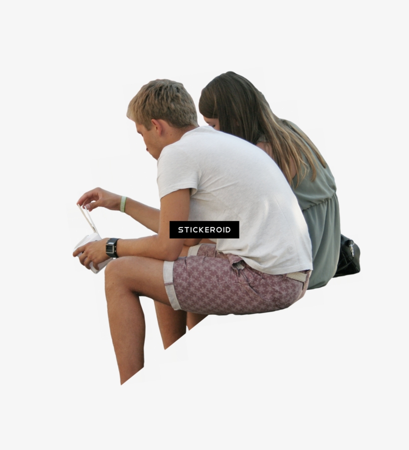 Sitting Man - Chair Couple Sitting Png, transparent png download