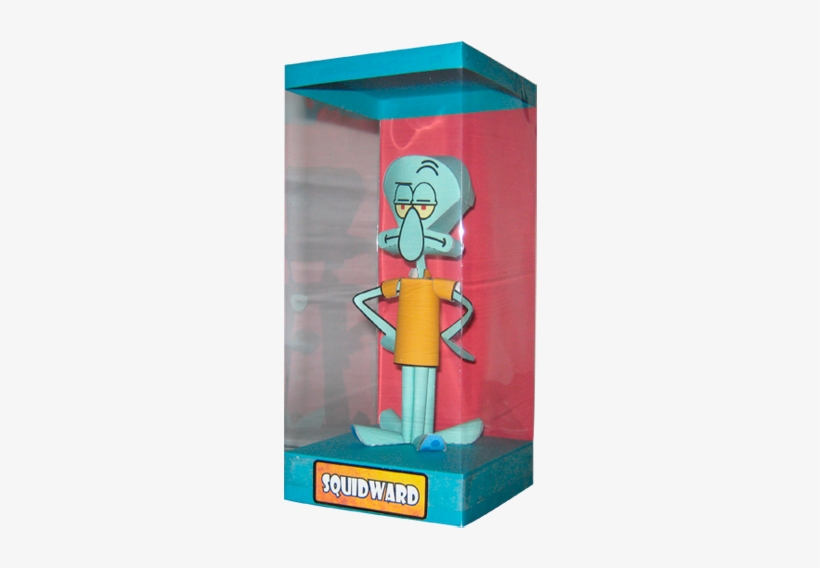 Papercraft Squidward With Box - Squidward Tentacles, transparent png download
