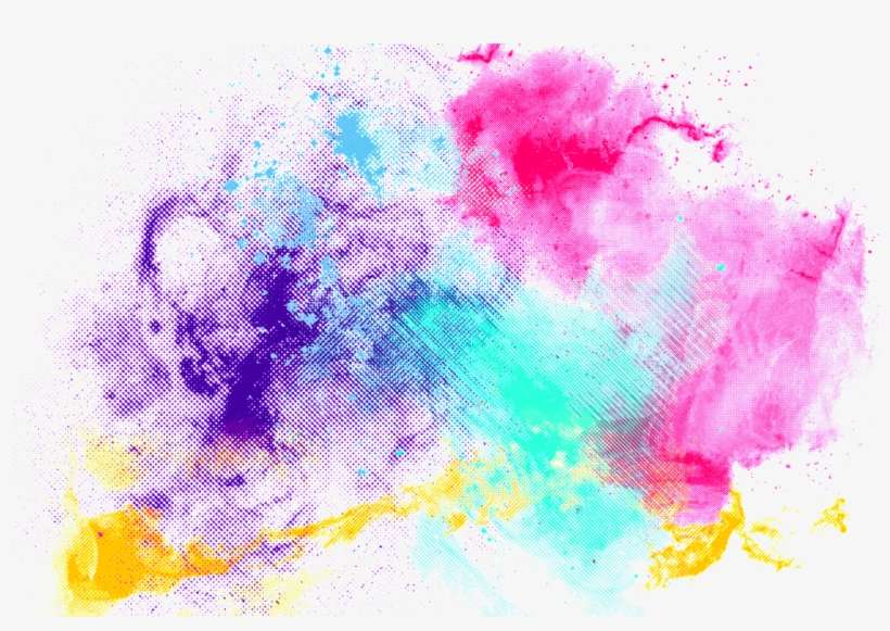 Watercolor Paint Rendering Transparent Decorative - Colorful Ink, transparent png download