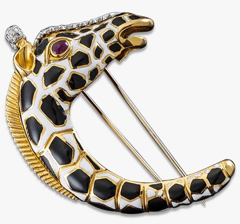 David Webb Giraffe Brooch - Brooch, transparent png download