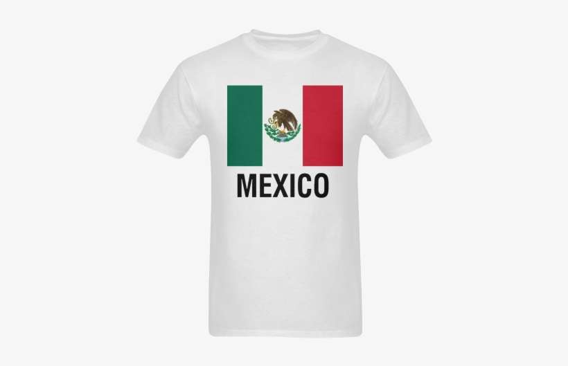 Mexican Flag Text Mexico Sunny Men's T-shirt (model - Flag Of Mexico, transparent png download