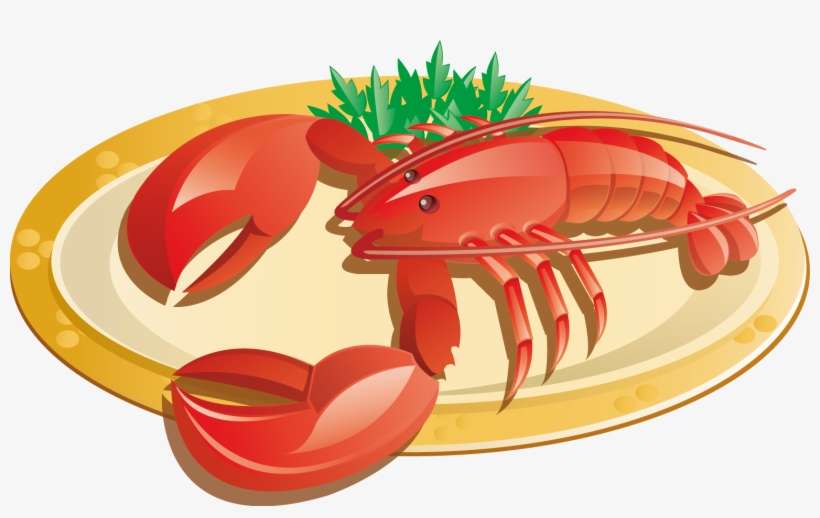 Lobster Crab Dish Clip Art - Lobster Dish Clip Art, transparent png download
