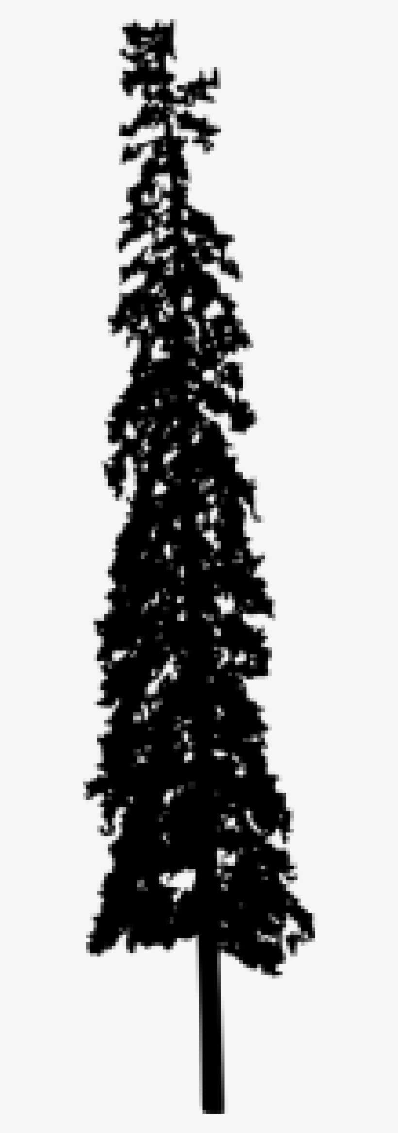 Small Of Pine Tree Silhouette - Portable Network Graphics, transparent png download