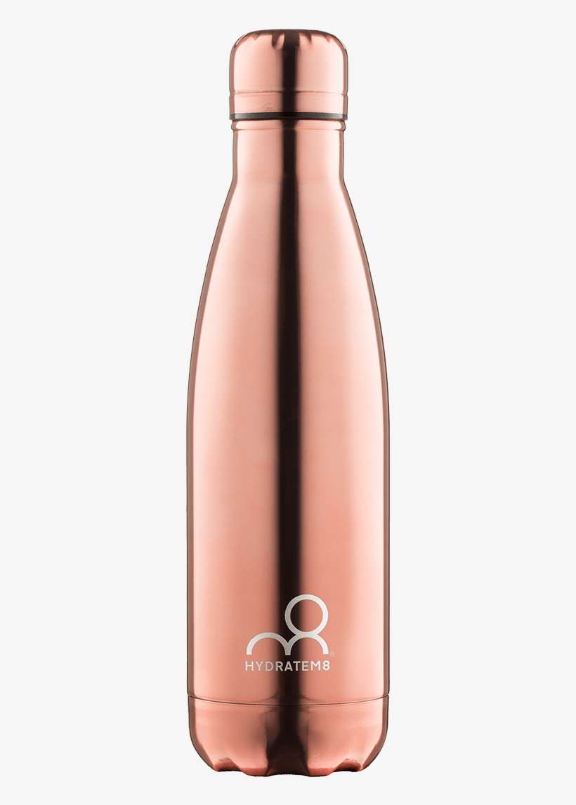 Rose Gold Insulated Water Bottle Hydratem Png Gold - Water Bottle, transparent png download