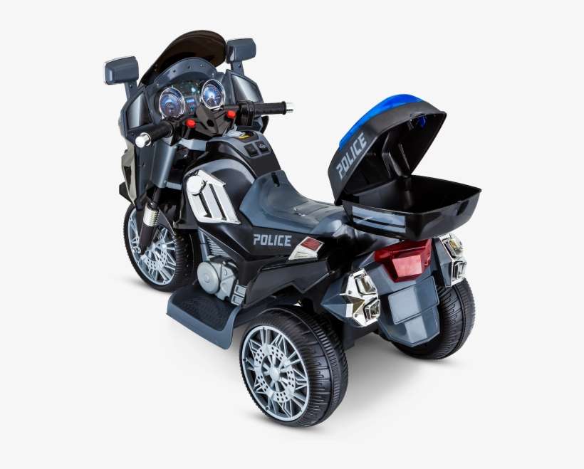 Police Trike - Kid Trax Police Rescue Motorcycle 6v Electric Ride, transparent png download