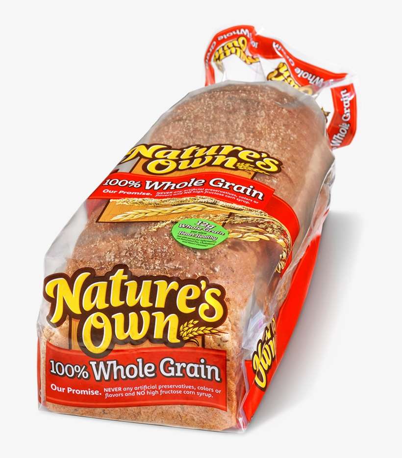 100% Whole Grain - Nature's Own Honey Wheat Bread - 20 Oz Loaf, transparent png download