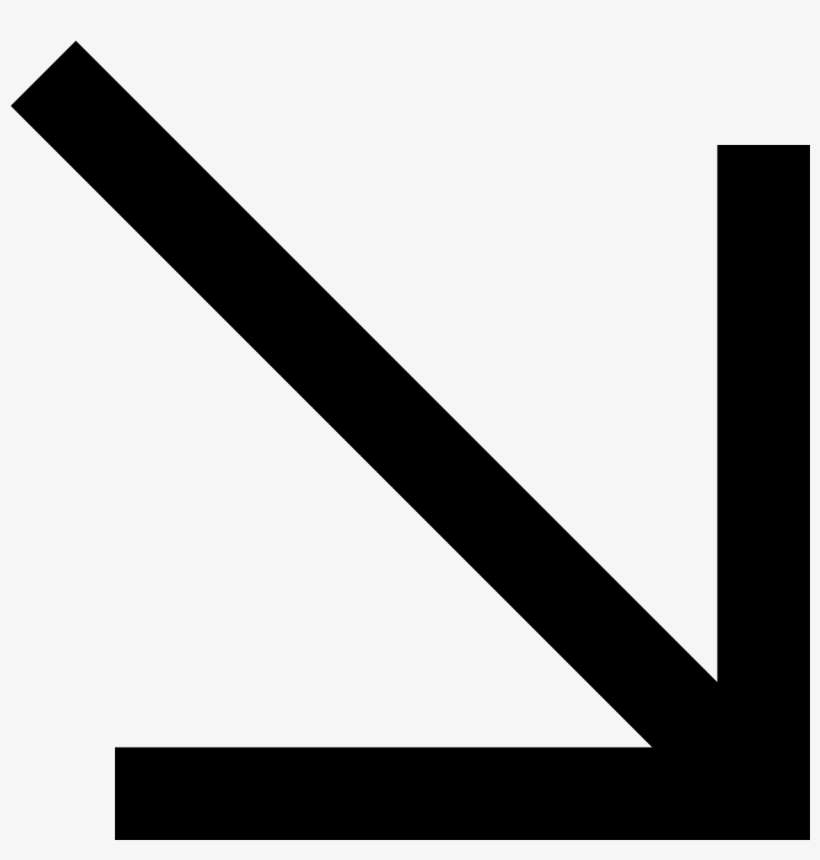 Down Right Icon - Down Right Arrow Png, transparent png download