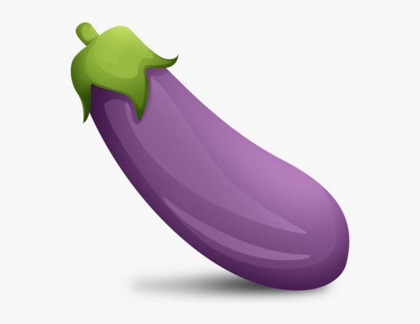 Eggplant Emoji Cutout - Veiny Eggplant Emoji, transparent png download