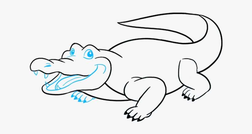 How To Draw Alligator - Drawing, transparent png download